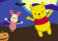 เกมส์ระบายสีหมีพูห์เที่ยวฮาโลวีน (Piglet and Pooh on Halloween)