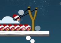 เกมส์แองกี้เบิร์ดปะทะหมูเขียว (Angry bird Green Pig War Christmas)