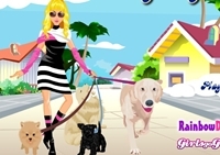 เกมส์แต่งตัวสาวเดินจูงสุนัข (Dog Walking Dress Up)