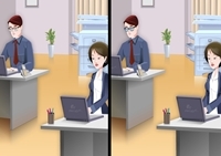 เกมส์จับผิดภาพพนักงานออฟฟิศ (Strip the difference)
