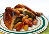 เกมส์ไก่ย่างอบสมุนไพร (How to Make Roast Chicken with Herb Stuffing)