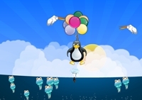 เกมส์นกเพนกวินป้องกันที่อยู่อาศัย (Penguin Parachute Chase)