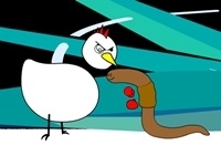 เกมส์พ่อไก่ปะทะหนอน (Chicken Fight)