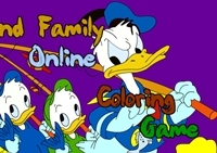 เกมส์ระบายสีเป็ดโดนัลดั๊กและครอบครัว (Donald and Family Online Coloring)