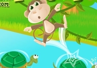 เกมส์ลิงกระโดดข้ามเต่า (Chimpy Jump)