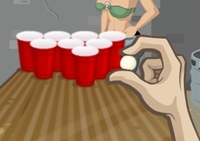 เกมส์โยนลูกบอลลงแก้ว (Beer Pong)